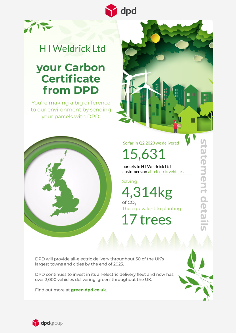 DPD Carbon Certificate Q2 23