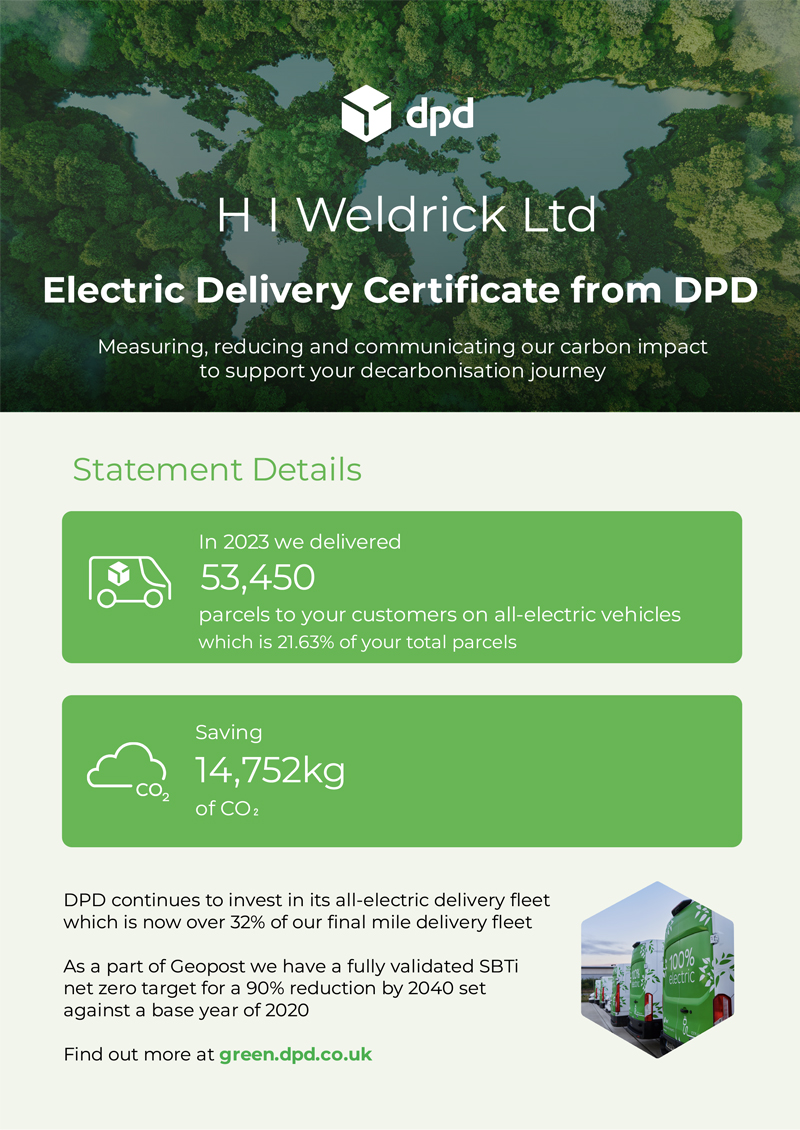 DPD Carbon Certificate 2023
